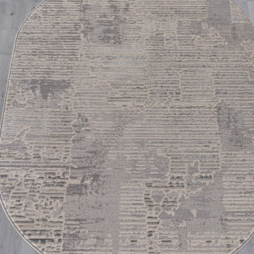 Ковер F168 - CREAM-GRAY - Овал - коллекция LIMAN