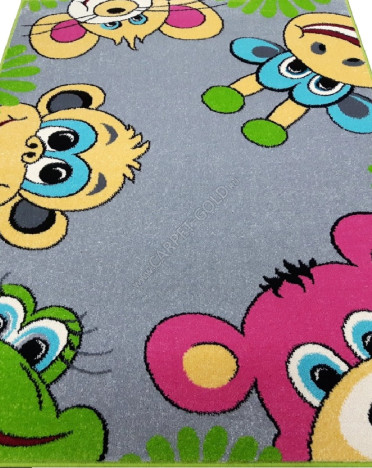 Ковер польский Agnella Funky Top Tig graphite (фризе)