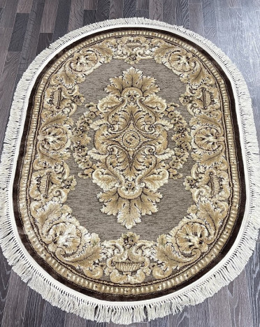 Ковер бельгийский 5060498330 KUNDUZ (Вискоза, коричневый) овальный