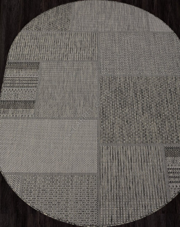 Ковер российский S139 KAIR (Полипропилен, серый) овальный